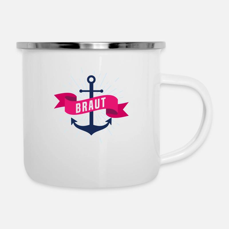 Die Braut - Emaille-Tasse - Weiß