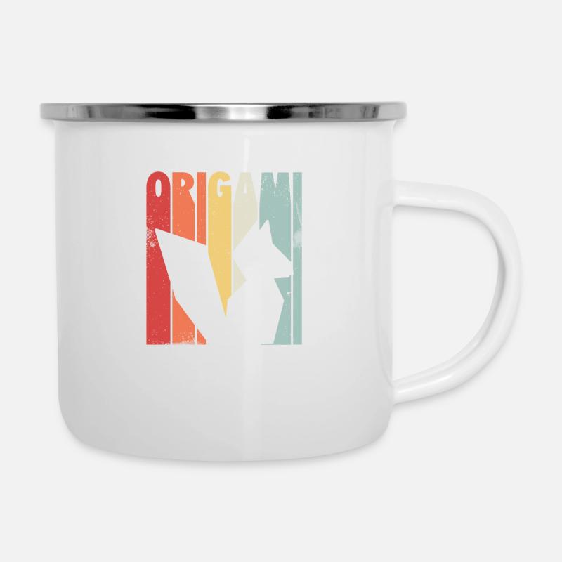 Origami fox | Paper fold animals gift ideas - Camper Mug - white