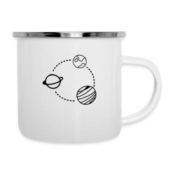 Planeten - Emaille-Tasse - Weiß - Rechts
