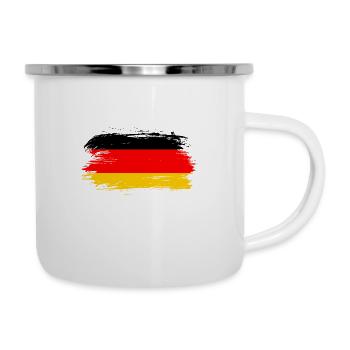Drapeau de l’Allemagne - Tasse émaillée - blanc - Droite