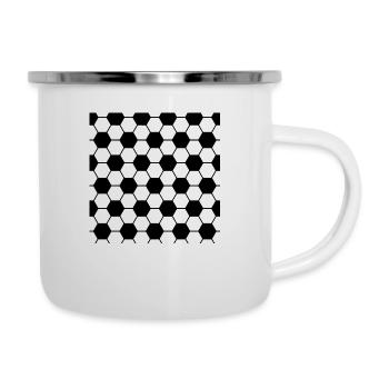 modèle de football - Tasse émaillée - blanc - Droite