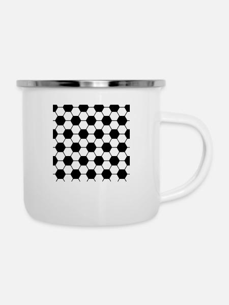 modèle de football - Tasse émaillée - blanc