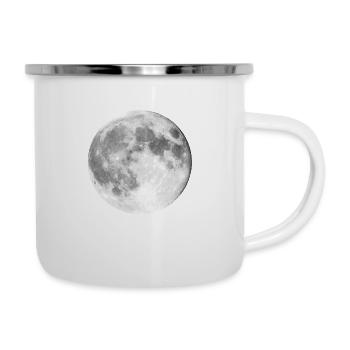 Mond - Emaille-Tasse - Weiß - Rechts