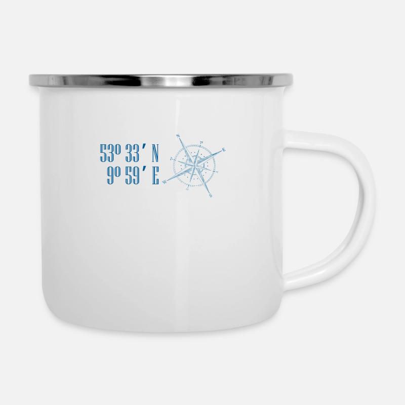 Hamburg gift coordinates - Camper Mug - white