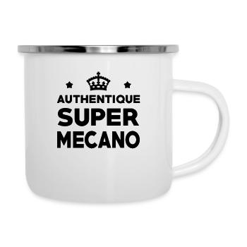 Authentique Super Mécano - Tasse émaillée - blanc - Droite