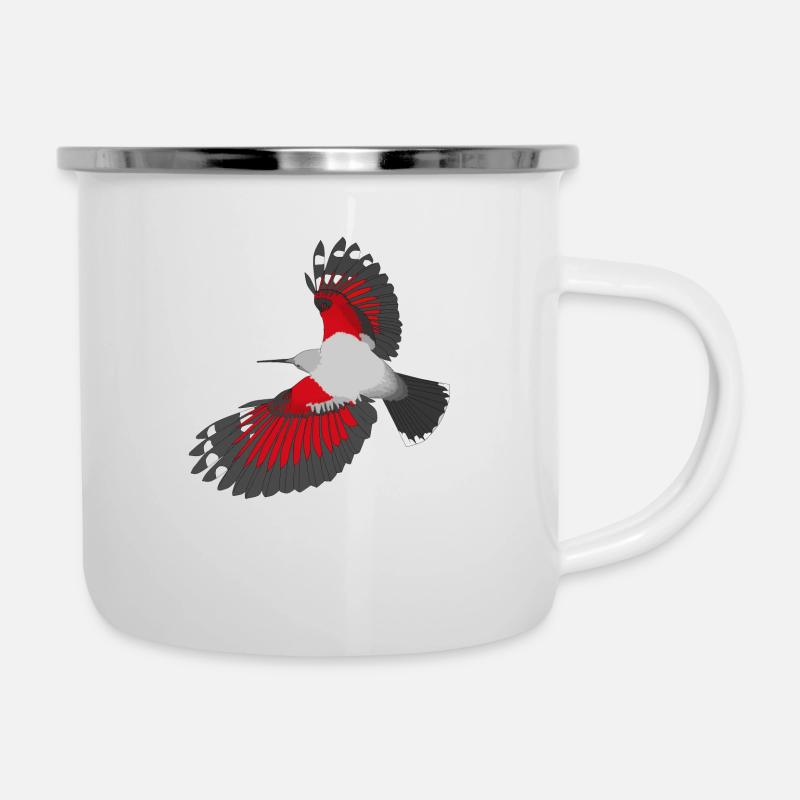 Echelette Tichodrome - Emaille-Tasse - Weiß