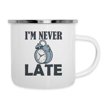 Dans le réveil - Tasse émaillée - blanc - Droite