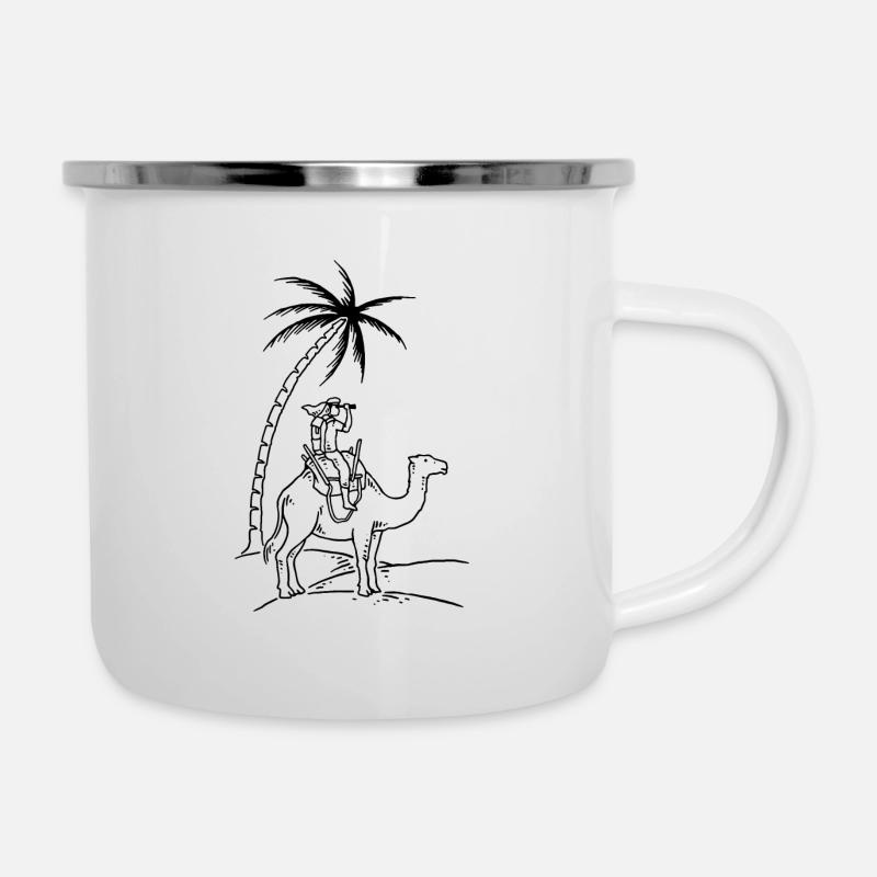 Sahara Expedition - Emaille-Tasse - Weiß