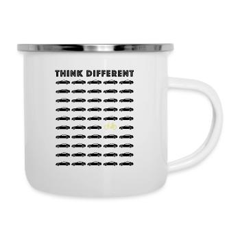 Think Different, Autocout Garage Fun - Tasse émaillée - blanc - Droite