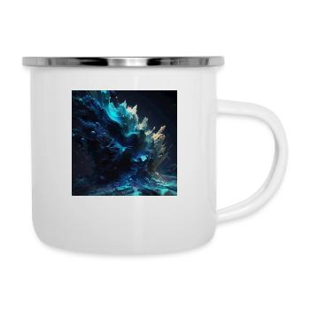 Abstrakte Digitale Kunst n°2 - Emaille-Tasse - Weiß - Rechts