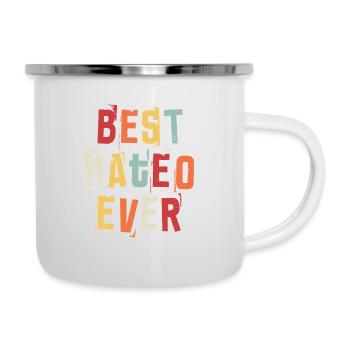Best Mateo Ever First Name Retro Text Gift - Camper Mug - white - Right