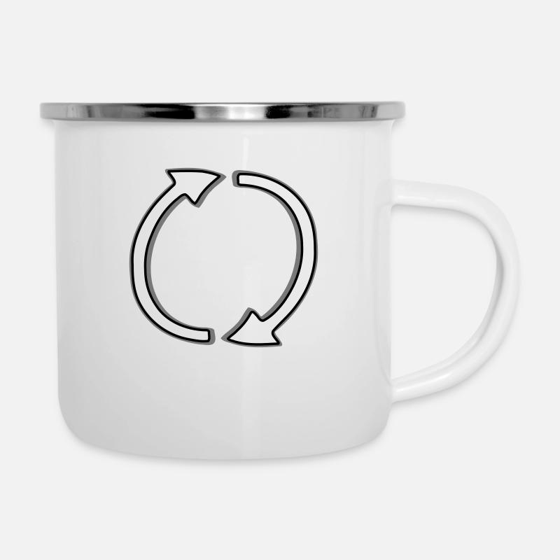 flèches - Tasse émaillée - blanc