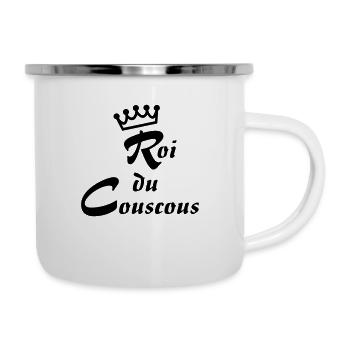roi couscous - Tasse émaillée - blanc - Droite
