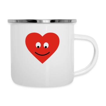 heart face - Camper Mug - white - Right