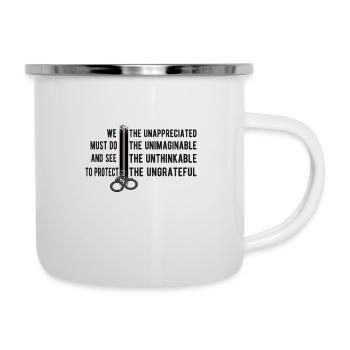Justizvollzugsbeamter Gefängniswärter Justizwache - Emaille-Tasse - Weiß - Rechts