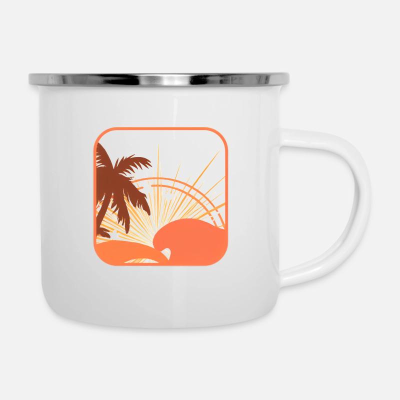 Tropical landscape - Tasse émaillée - blanc