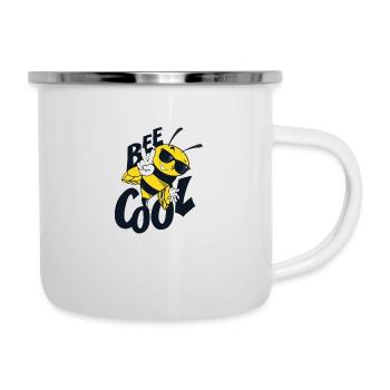 Abeille apicole cool cadeau abeilles - Tasse émaillée - blanc - Droite
