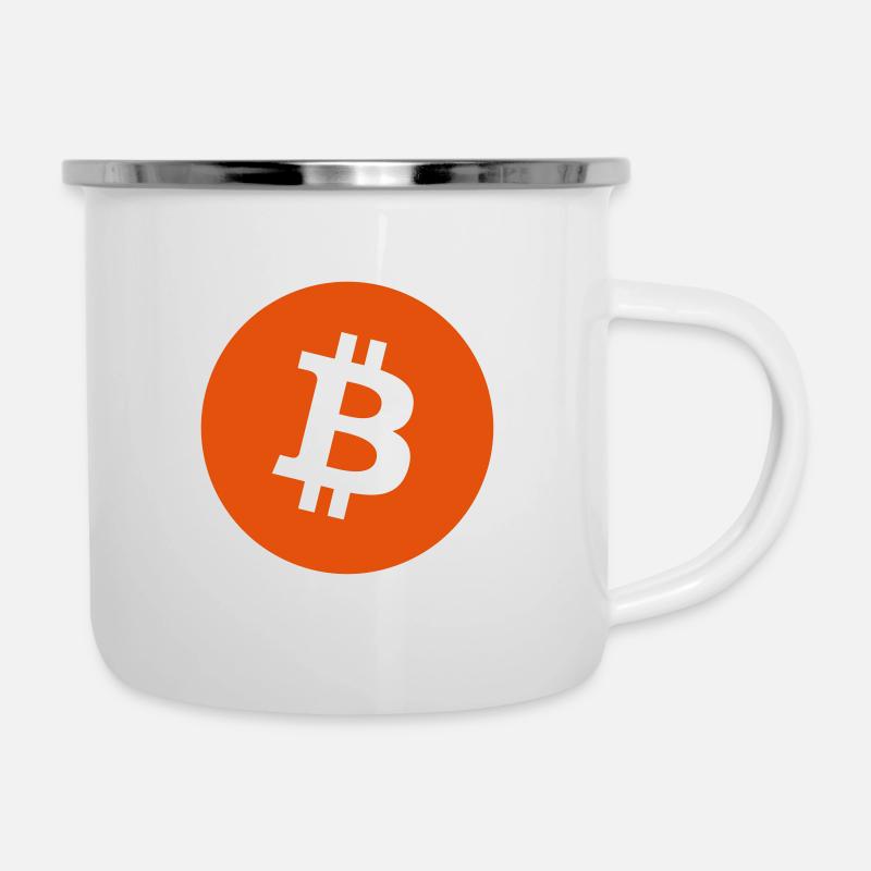 Bitcoin - Tasse émaillée - blanc