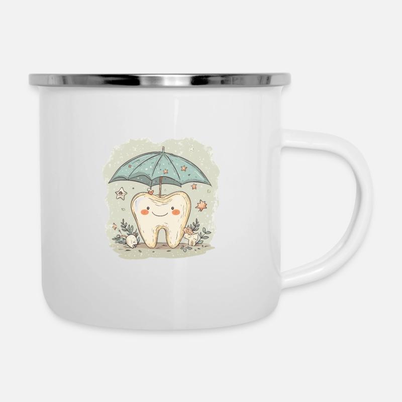 Tooth with Screen - Camper Mug - white