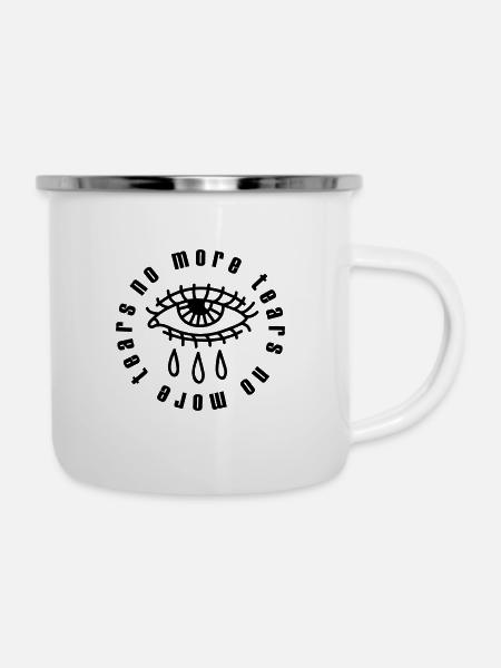 tears - Emaille-Tasse - Weiß