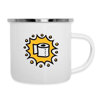 Papier toilette papier toilette papier - Tasse émaillée - blanc - Droite