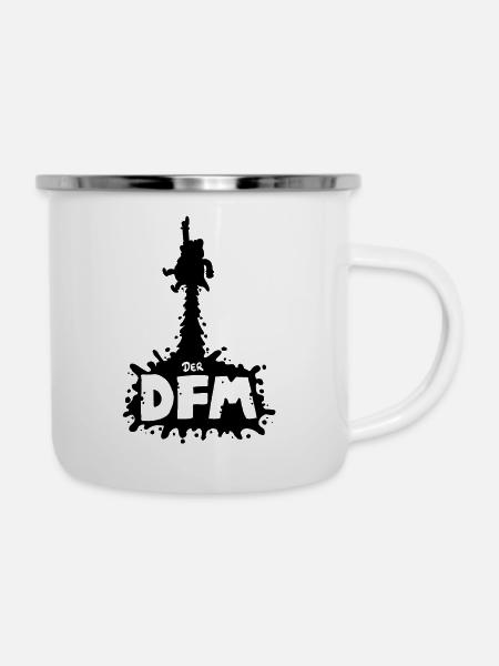 Durchfallmann Motiv "Start" - Emaille-Tasse - Weiß