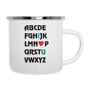 ich liebe dich - Emaille-Tasse - Weiß - Rechts