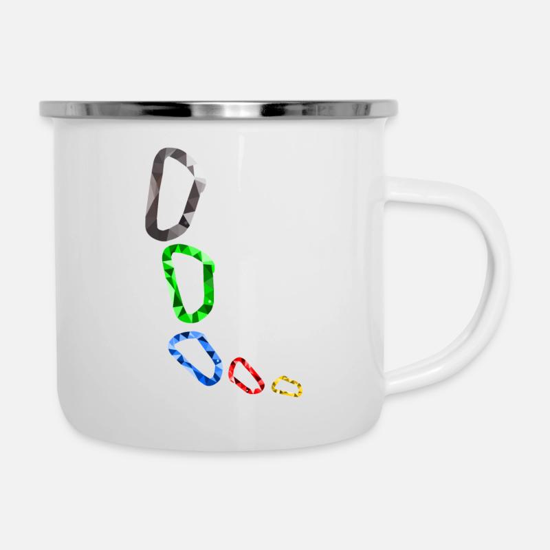 Karabiner - Emaille-Tasse - Weiß
