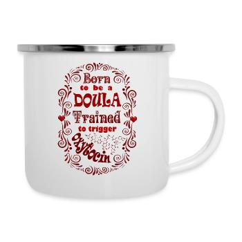 Doula - Née pour être une Doula, formée à l'ocytocine - Tasse émaillée - blanc - Droite