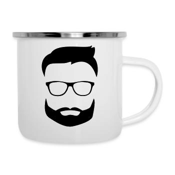 Beard glasses - Emaille-Tasse - Weiß - Rechts