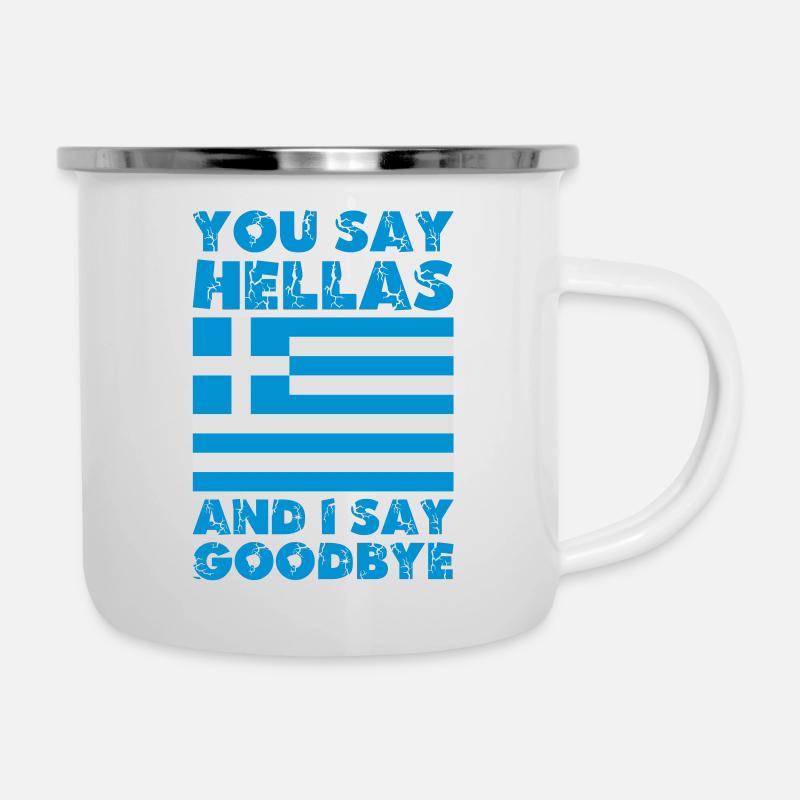 Hellas revoir - Tasse émaillée - blanc