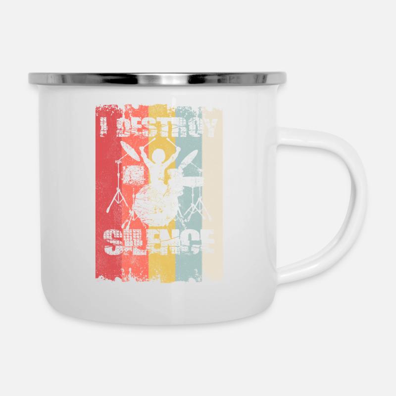 I Destroy Silence - Camper Mug - white