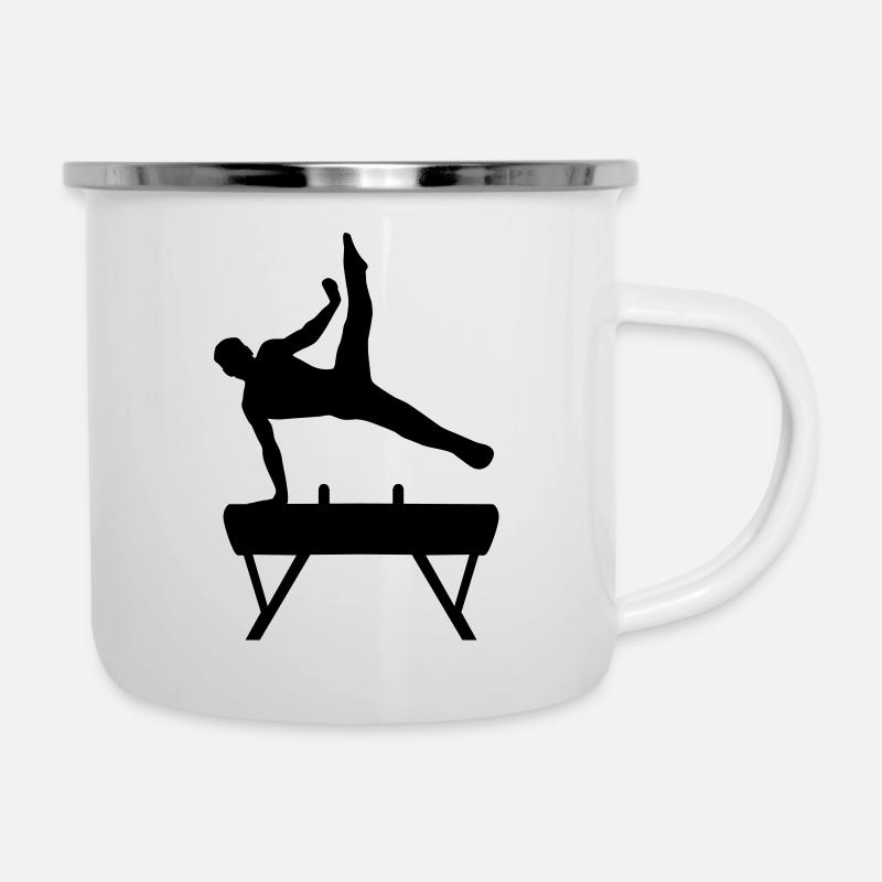 Turner, Turnen - Emaille-Tasse - Weiß