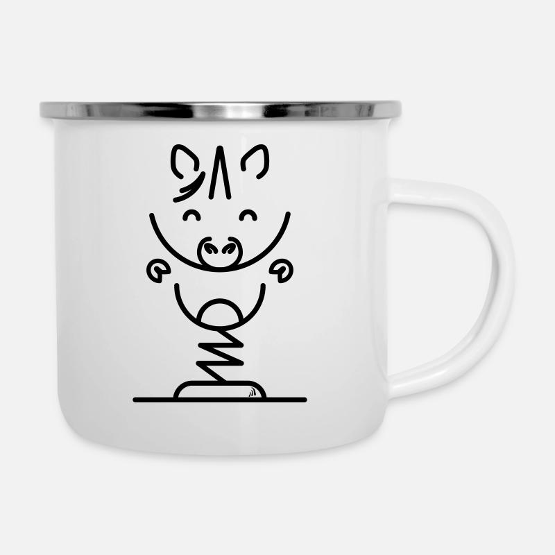 Einfaches Einhorn - Emaille-Tasse - Weiß