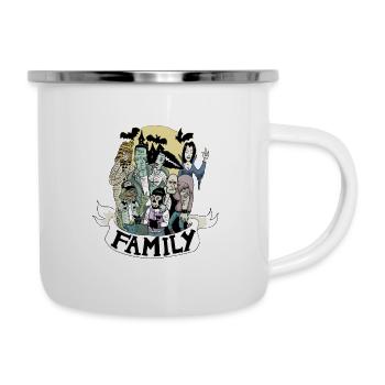 family_monster - Tasse émaillée - blanc - Droite