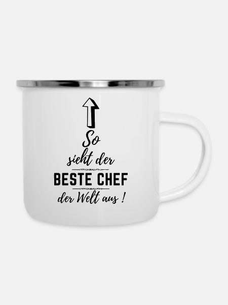 bester chef der welt - Emaille-Tasse - Weiß