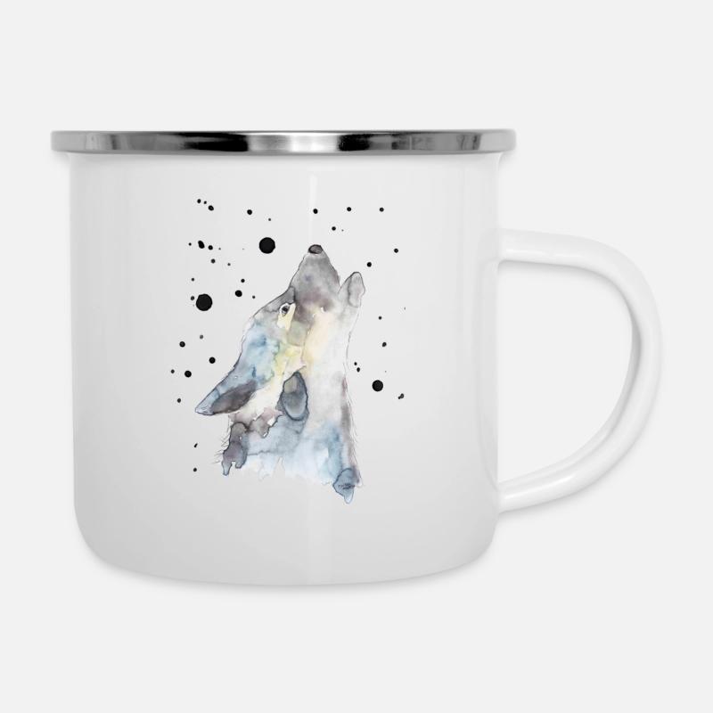 Lupo - Tasse émaillée - blanc