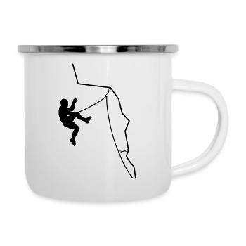 Climbers Fall - Emaille-Tasse - Weiß - Rechts