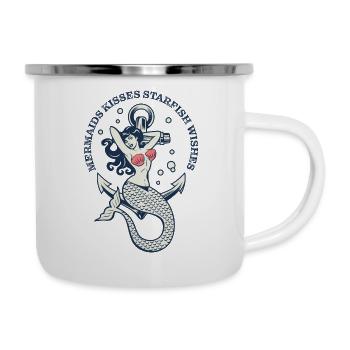 Mermaids kisses starfish wishes - Camper Mug - white - Right