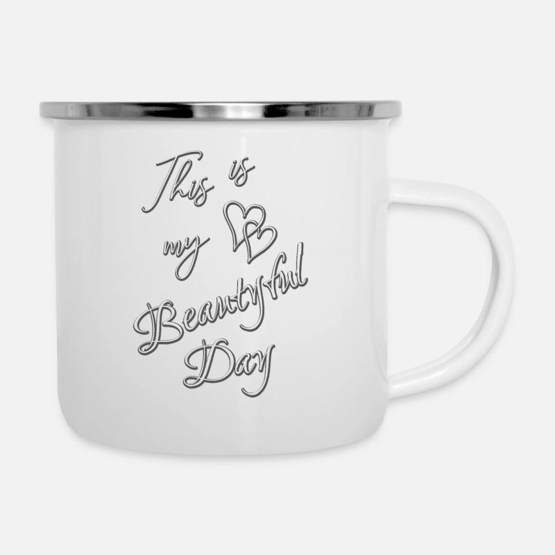 MEIN TAG - Emaille-Tasse - Weiß