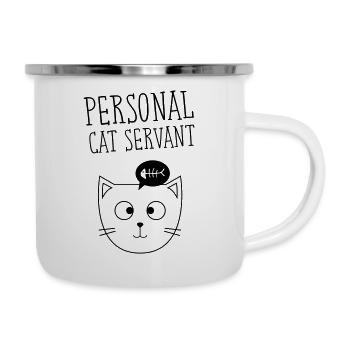 Personal Cat Servant - Katze Spruch - Camper Mug - white - Right