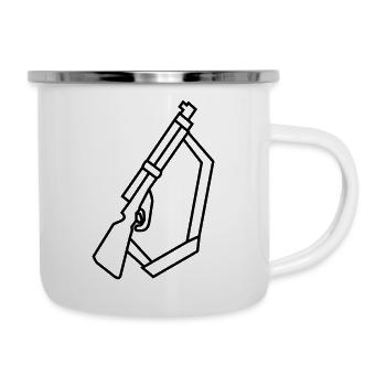 Schütze - Emaille-Tasse - Weiß - Rechts