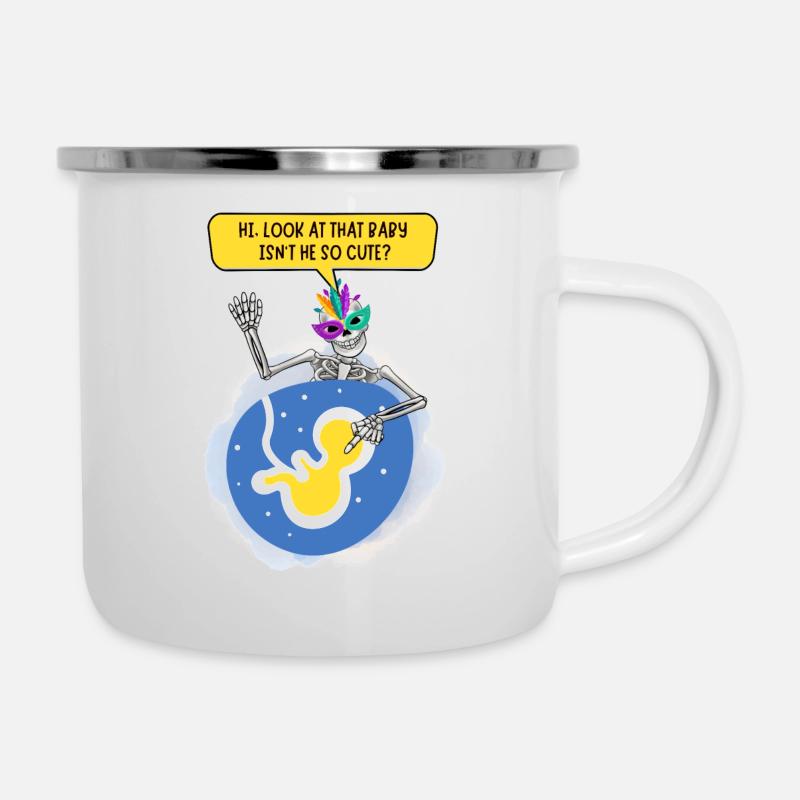 N’est-il pas si mignon ? | Annonce de grossesse bébé - Tasse émaillée - blanc