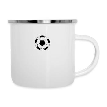 Mir Reichts Ich Geh Fußball Gucken - WM - Emaille-Tasse - Weiß - Rechts