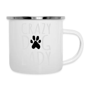 crazy dog lady quote - Camper Mug - white - Right