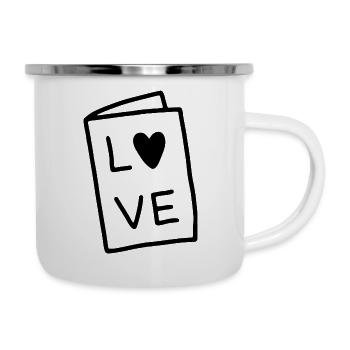 Amour de livre - Tasse émaillée - blanc - Droite