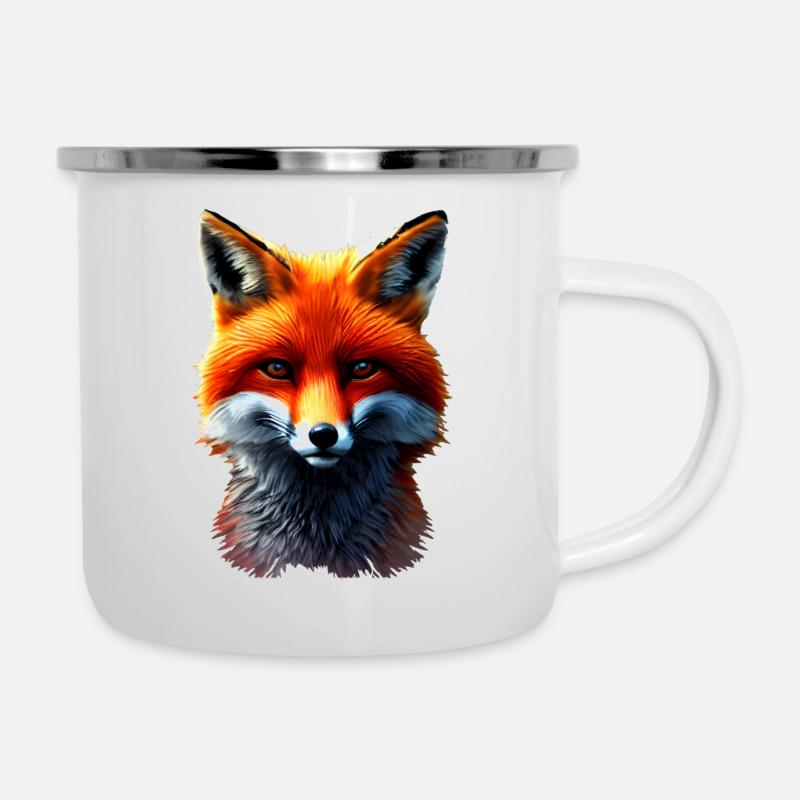 Fox head - Camper Mug - white