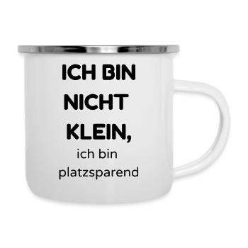 Klein - Emaille-Tasse - Weiß - Rechts