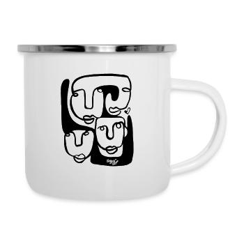 - Heart People - Emaille-Tasse - Weiß - Rechts