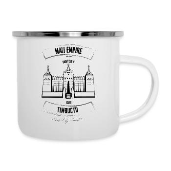 Mali Empire Schwarz-Weiß-Edition - Emaille-Tasse - Weiß - Rechts